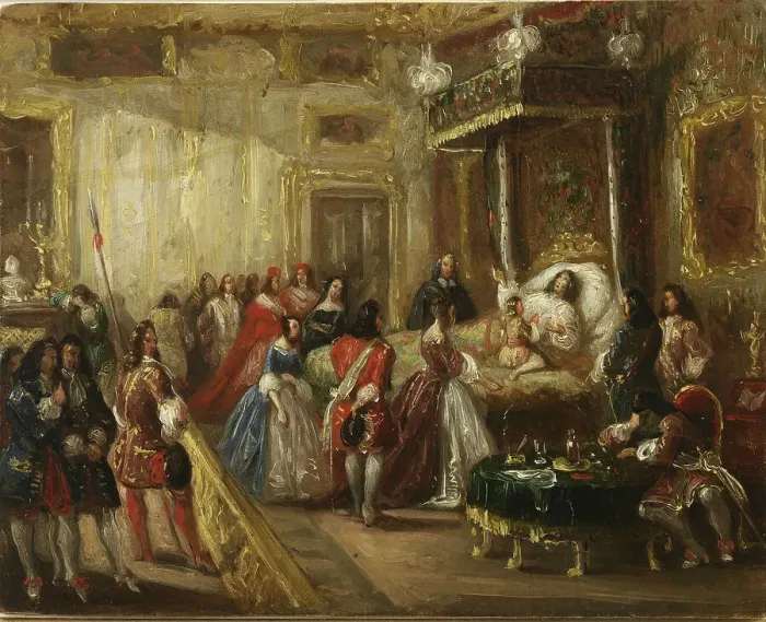 Framed Print : The death of Louis XIV in Versailles Framed Print : The death of Louis XIV in Versailles