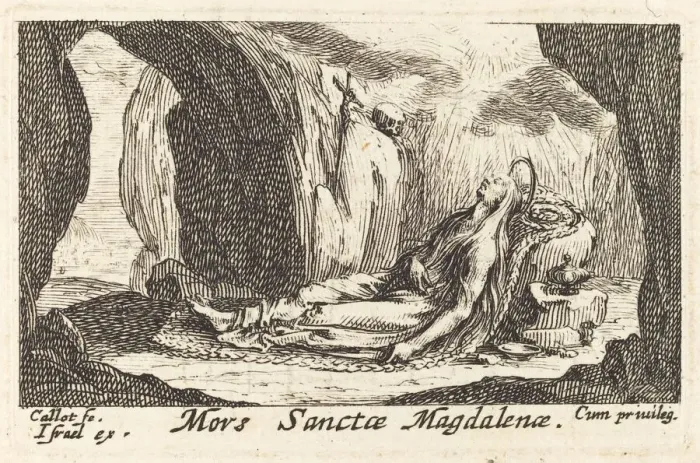 Framed Print : Death of the Magdalene. Creator: Jacques Callot