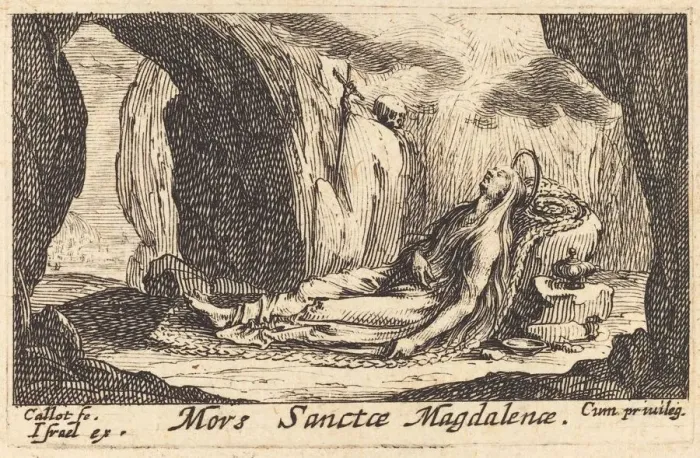 Framed Print : Death of the Magdalene. Creator: Jacques Callot Framed Print : Death of the Magdalene. Creator: Jacques Callot