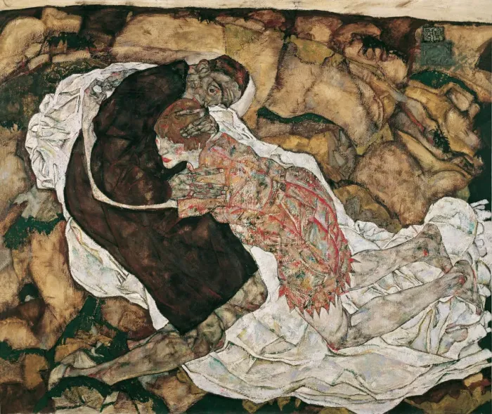 Framed Print : Death and the Maiden, 1915 Framed Print : Death and the Maiden, 1915