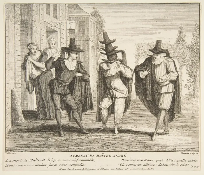 Framed Print : The Death of Maitre Andre. n. d. Creators: Claude Gillot, Jacques Gabriel Huquier Framed Print : The Death of Maitre Andre. n. d. Creators: Claude Gillot, Jacques Gabriel Huquier