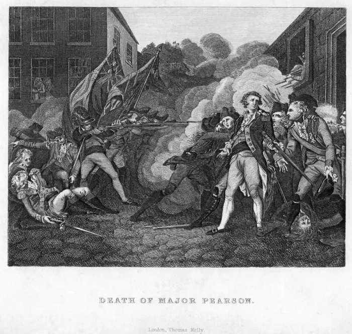 Framed Print : The Death of Major Pearson, c1782-c1784 Framed Print : The Death of Major Pearson, c1782-c1784