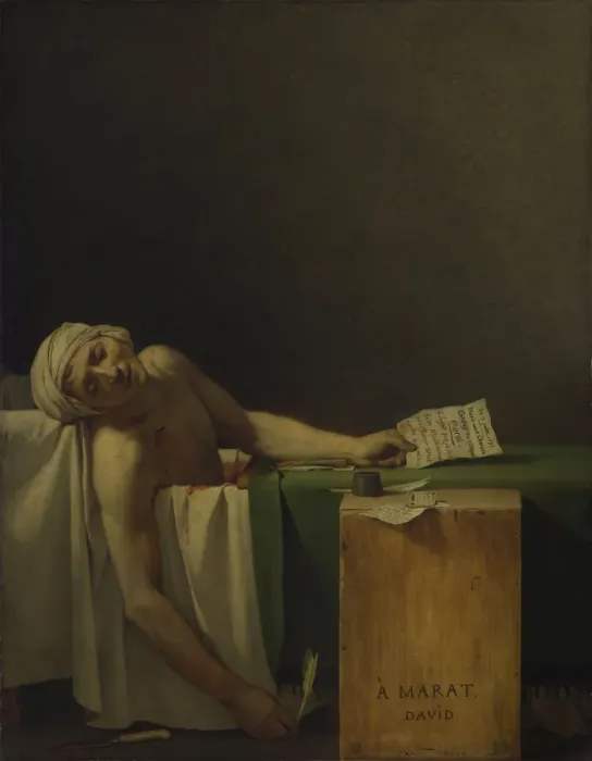 Framed Print : The Death of Marat, 1793. Artist: David, Jacques Louis (1748-1825) Framed Print : The Death of Marat, 1793. Artist: David, Jacques Louis (1748-1825)