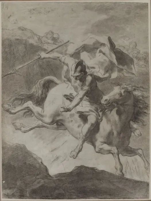 Framed Print : Death of Marcus Curtius, 1799. Creator: Gaetano Gandolfi (Italian, 1734-1802) Framed Print : Death of Marcus Curtius, 1799. Creator: Gaetano Gandolfi (Italian, 1734-1802)