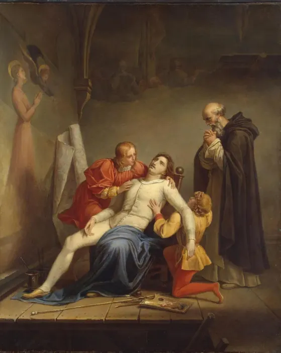 Framed Print : Death of Masaccio, c. 1817 Framed Print : Death of Masaccio, c. 1817