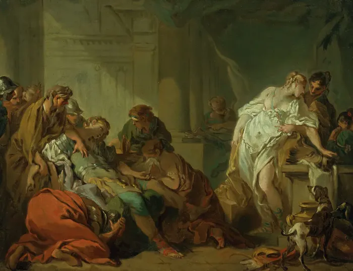 Framed Print : Death of Meleagros, c1727. Creator: Francois Boucher Framed Print : Death of Meleagros, c1727. Creator: Francois Boucher