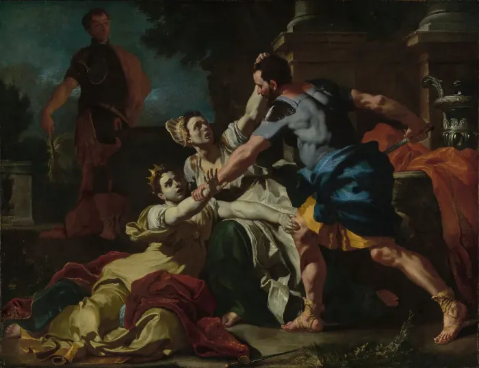 Framed Print : Death of Messalina, about 1704 / 1712. Creator: Francesco Solimena Framed Print : Death of Messalina, about 1704 / 1712. Creator: Francesco Solimena