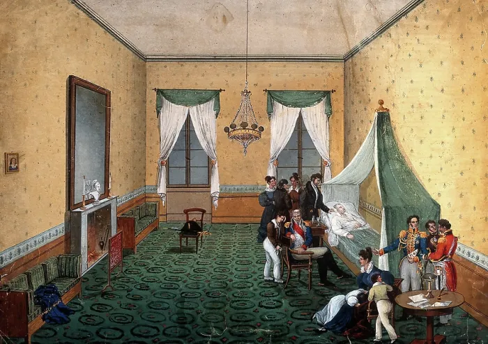 Framed Print : The death of Napoleon Bonaparte, 1821. Creator: Unknown Framed Print : The death of Napoleon Bonaparte, 1821. Creator: Unknown