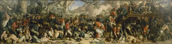 Framed Print : The Death of Nelson, 1859-1864. Artist: Maclise, Daniel (1806-1870) Framed Print : The Death of Nelson, 1859-1864. Artist: Maclise, Daniel (1806-1870)