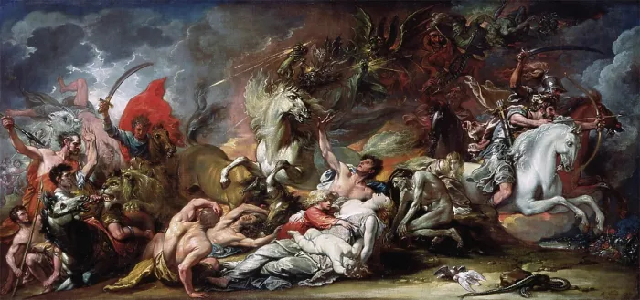 Framed Print : Death on the Pale Horse, 1796. Creator: Benjamin West Framed Print : Death on the Pale Horse, 1796. Creator: Benjamin West