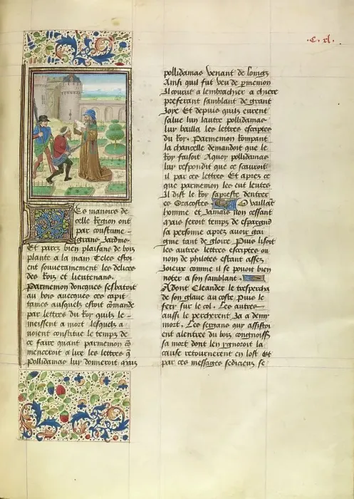 Framed Print : The Death of Parmenion; Livre des fais d'Alexandre le grant, about 1470-1475. Creator: Master of the Jardin de vertueuse consolation Framed Print : The Death of Parmenion; Livre des fais d'Alexandre le grant, about 1470-1475. Creator: Master of the Jardin de vertueuse consolation