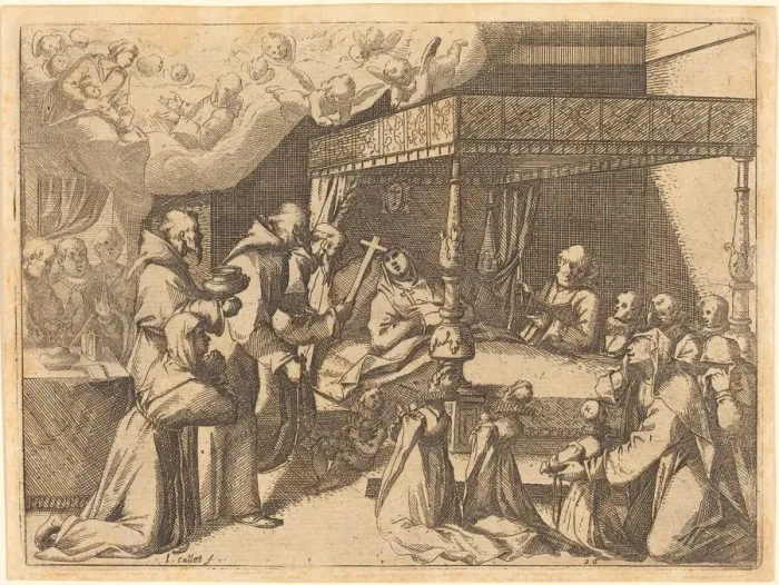Framed Print : Death of the Queen, 1612. Creator: Jacques Callot Framed Print : Death of the Queen, 1612. Creator: Jacques Callot