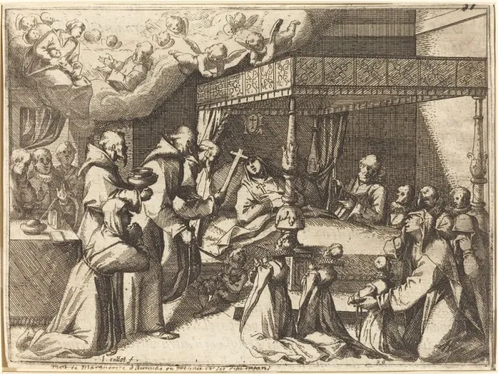 Framed Print : Death of the Queen, 1612. Creator: Jacques Callot Framed Print : Death of the Queen, 1612. Creator: Jacques Callot