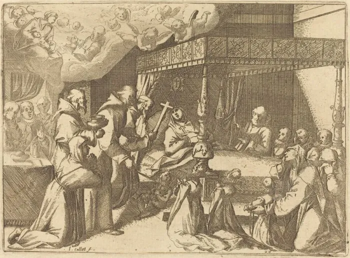 Framed Print : The Death of the Queen, 1612. Creator: Jacques Callot Framed Print : The Death of the Queen, 1612. Creator: Jacques Callot