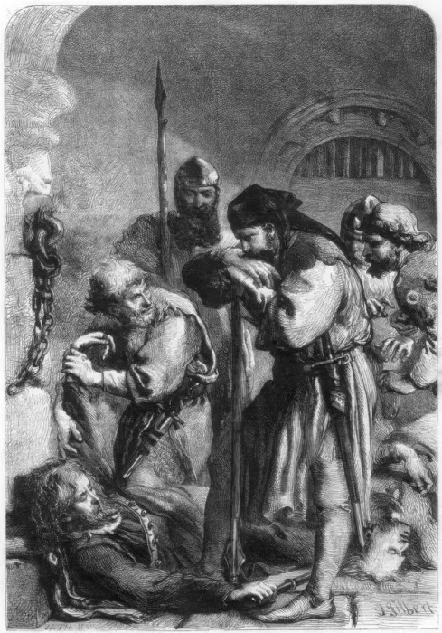 Framed Print : Death of Richard II, 1861. Artist: W Thomas Framed Print : Death of Richard II, 1861. Artist: W Thomas