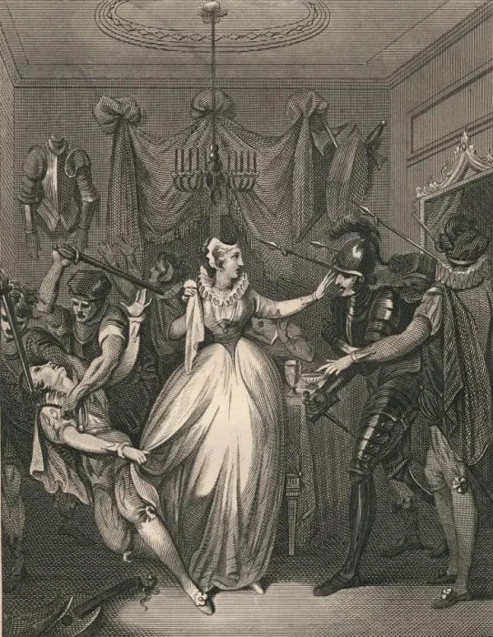 Framed Print : The Death of Rizzio, 1566, (1794-1812). Artist: P Rothwell Framed Print : The Death of Rizzio, 1566, (1794-1812). Artist: P Rothwell