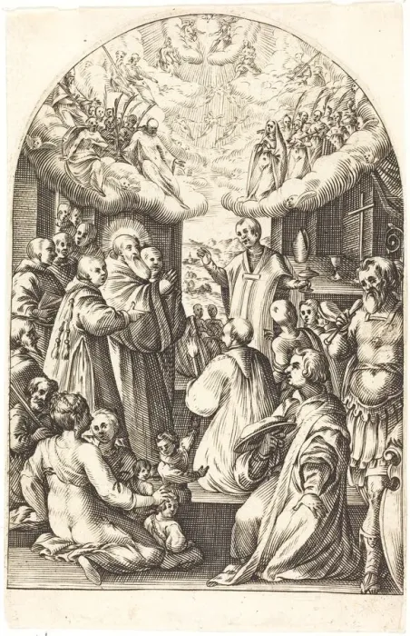Framed Print : Death of Saint Benedict, 1608 / 1611. Creator: Jacques Callot Framed Print : Death of Saint Benedict, 1608 / 1611. Creator: Jacques Callot