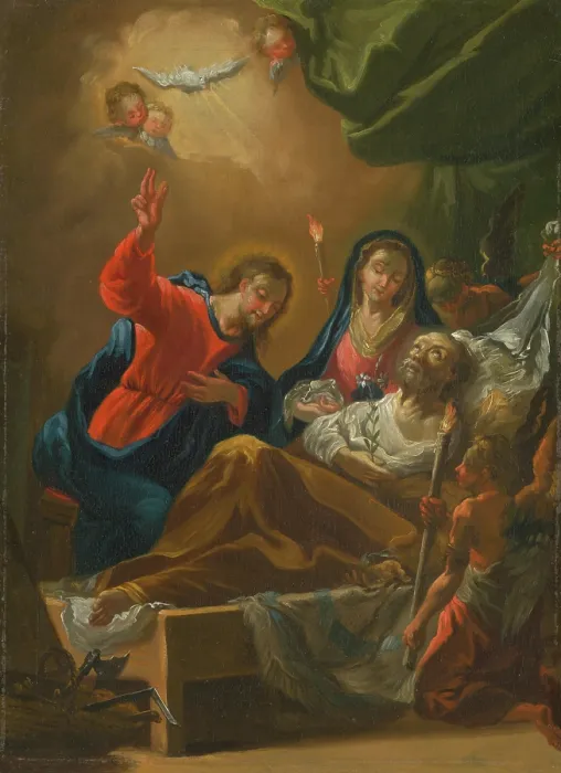 Framed Print : Death of Saint Joseph, 1760-1780. Creator: Unknown Framed Print : Death of Saint Joseph, 1760-1780. Creator: Unknown