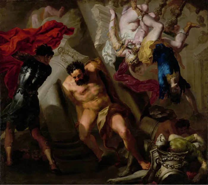 Framed Print : The Death of Samson, about 1650. Creator: Unknown Framed Print : The Death of Samson, about 1650. Creator: Unknown