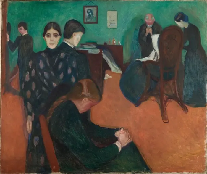 Framed Print : Death in the Sickroom