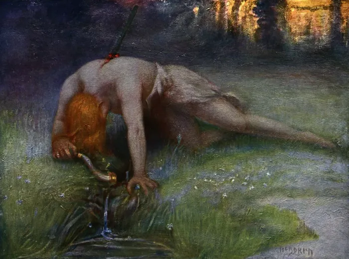 Framed Print : The Death of Siegfried, 1906 Framed Print : The Death of Siegfried, 1906