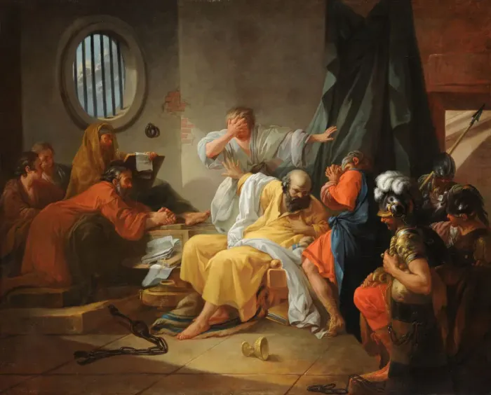 Framed Print : The Death of Socrates Framed Print : The Death of Socrates