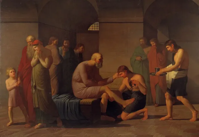 Framed Print : The Death of Socrates, 1808. Creator: Christian Faedder Høyer