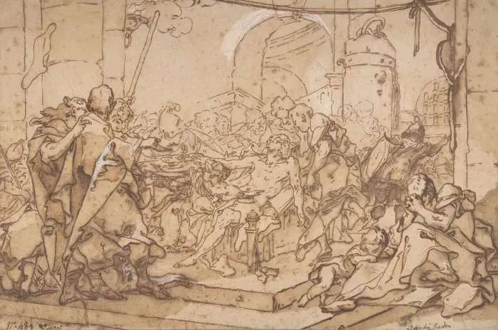 Framed Print : The Death of Socrates, ca. 1749. Creator: Michel-Francois Dandre-Bardon Framed Print : The Death of Socrates, ca. 1749. Creator: Michel-Francois Dandre-Bardon