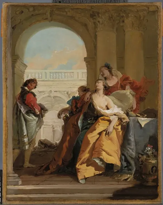 Framed Print : The Death of Sophonisba, 1760. Creator: Giovanni Battista Tiepolo Framed Print : The Death of Sophonisba, 1760. Creator: Giovanni Battista Tiepolo