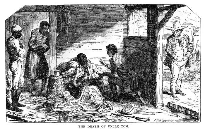 Framed Print : The Death of Uncle Tom, From Uncle Toms Cabin published 1852, (1923). Artist: William Heinemann Ltd Framed Print : The Death of Uncle Tom, From Uncle Toms Cabin published 1852, (1923). Artist: William Heinemann Ltd