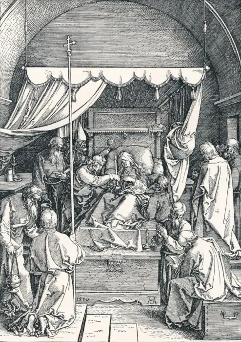 Framed Print : The Death of the Virgin, 1510 (1906). Artist: Albrecht Durer Framed Print : The Death of the Virgin, 1510 (1906). Artist: Albrecht Durer