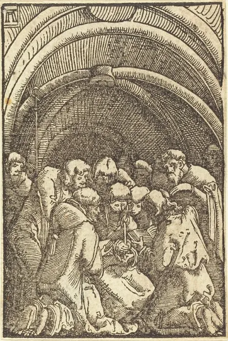 Framed Print : The Death of the Virgin, c. 1513. Creator: Albrecht Altdorfer Framed Print : The Death of the Virgin, c. 1513. Creator: Albrecht Altdorfer