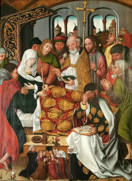Framed Print : The Death of the Virgin, ca 1490-1510