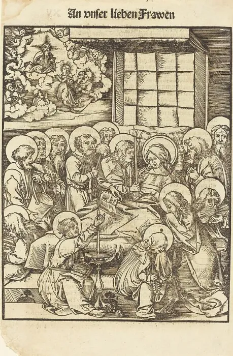 Framed Print : Death of the Virgin. Creator: Hans Wechtlin the Elder
