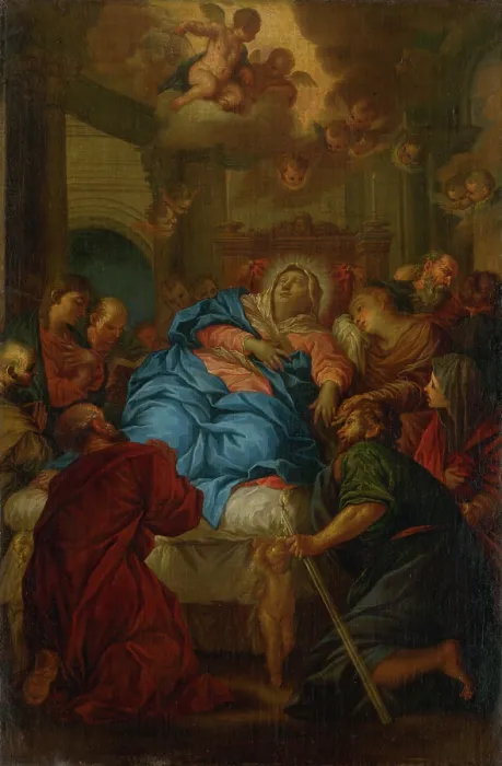 Framed Print : Death of the Virgin Mary, 1620-1630. Creator: Giovanni Antonio Merli Framed Print : Death of the Virgin Mary, 1620-1630. Creator: Giovanni Antonio Merli