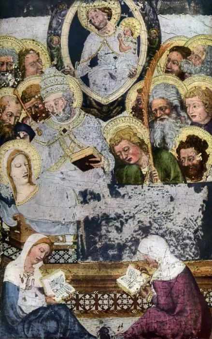 Framed Print : Death of the Virgin Mary, c1360 (1955) Framed Print : Death of the Virgin Mary, c1360 (1955)