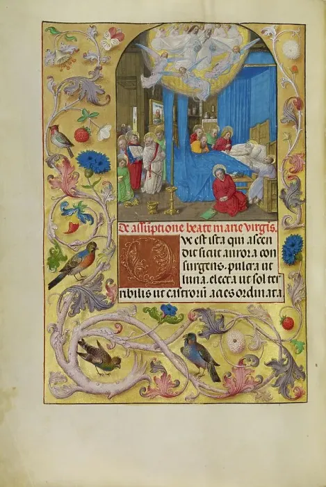 Framed Print : The Death of the Virgin; Spinola Hours, about 1510-1520. Creator: Master of the Lubeck Bible Framed Print : The Death of the Virgin; Spinola Hours, about 1510-1520. Creator: Master of the Lubeck Bible