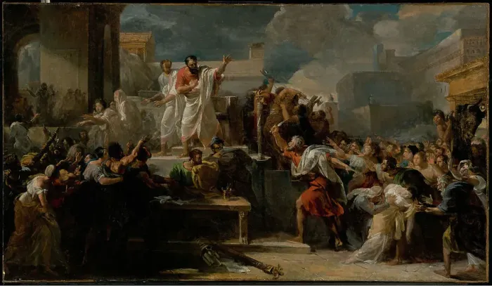 Framed Print : The Death of Virginia, about 1825-1828. Creator: Guillaume Lethiere Framed Print : The Death of Virginia, about 1825-1828. Creator: Guillaume Lethiere