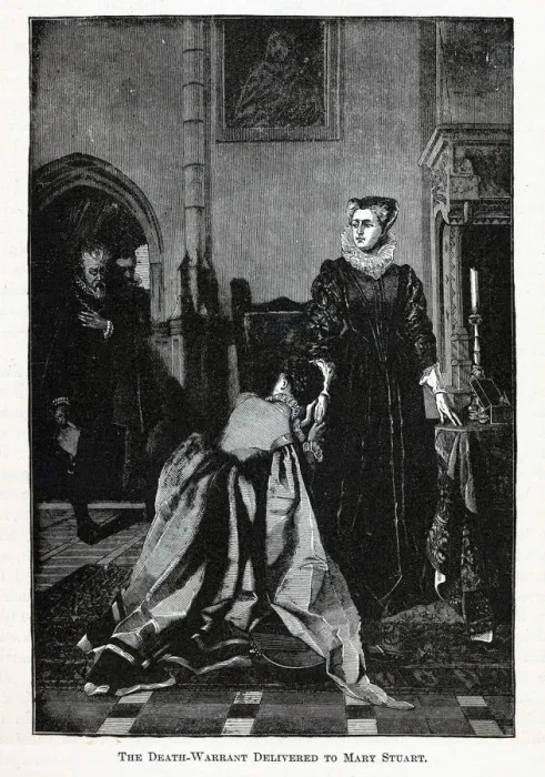 Framed Print : The Death Warrant Delivered To Mary Stuart, 1882. Artist: Anonymous Framed Print : The Death Warrant Delivered To Mary Stuart, 1882. Artist: Anonymous