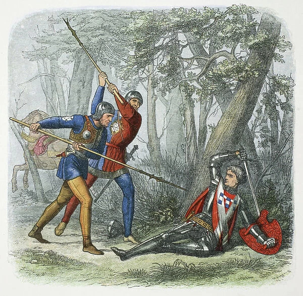 Death of Warwick the Kingmaker, Battle of Barnet, 1471 (1864)