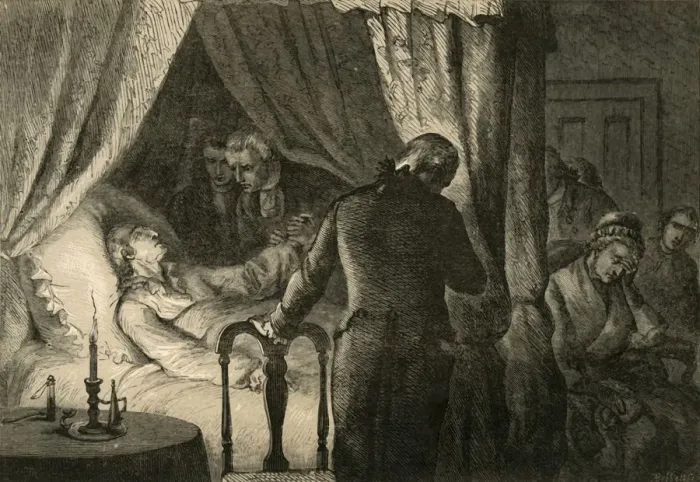 Framed Print : The Death of Washington, (1877). Creator: Albert Bobbett