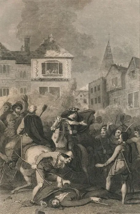 Framed Print : The Death of Wat Tyler, 1381, (19th century) Framed Print : The Death of Wat Tyler, 1381, (19th century)