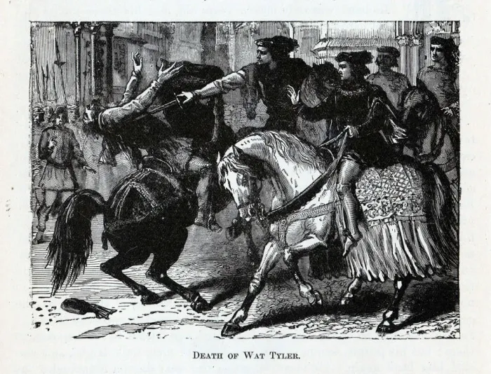 Framed Print : Death of Wat Tyler, 1882. Artist: Anonymous Framed Print : Death of Wat Tyler, 1882. Artist: Anonymous