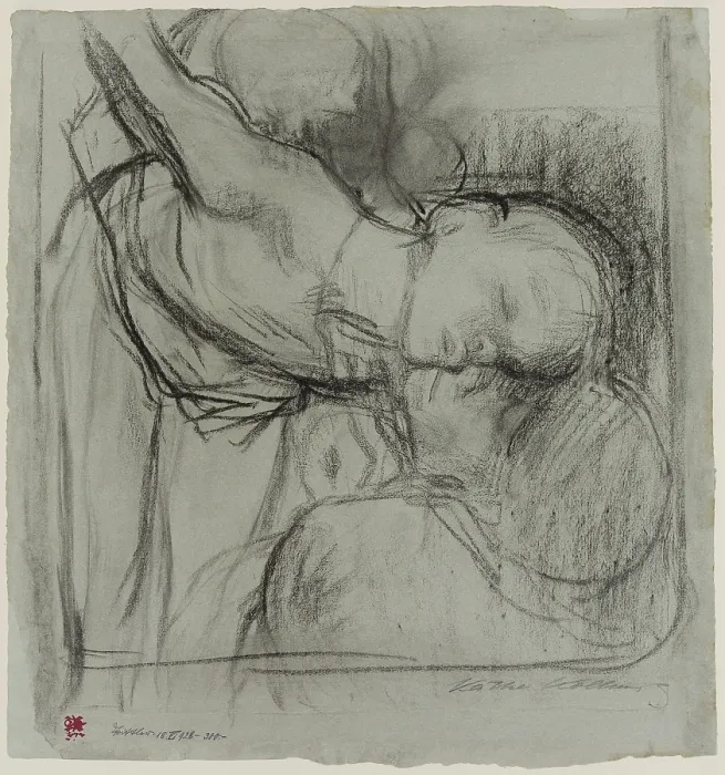 Framed Print : Death, Woman, and Child, c1910. Creator: Kathe Kollwitz Framed Print : Death, Woman, and Child, c1910. Creator: Kathe Kollwitz