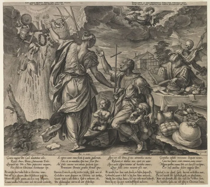 Framed Print : The Two Deaths, Second half of the16th cen Artist: Wierx, Hieronymus (1553-1619) Framed Print : The Two Deaths, Second half of the16th cen Artist: Wierx, Hieronymus (1553-1619)