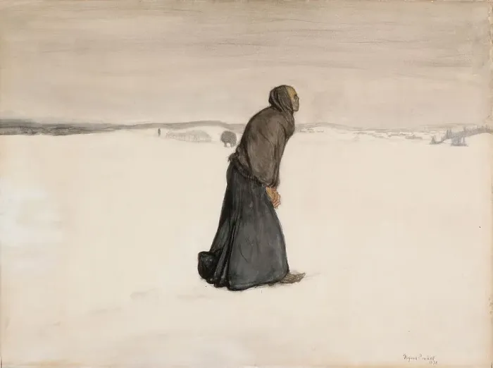 Framed Print : Death´s Walk, 1896. Creator: Magnus Enckell Framed Print : Death´s Walk, 1896. Creator: Magnus Enckell