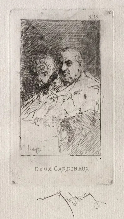 Framed Print : Deaux Cardinaux. Creator: Mariano Fortuny y Carbo (Spanish, 1838-1874) Framed Print : Deaux Cardinaux. Creator: Mariano Fortuny y Carbo (Spanish, 1838-1874)