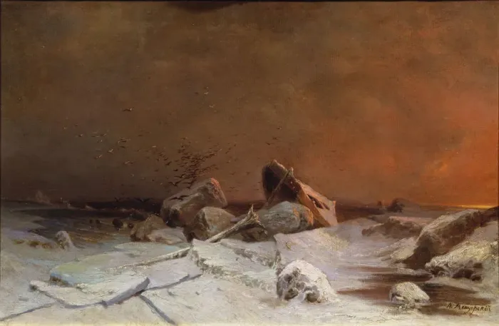 Framed Print : The Debacle. Artist: Meshchersky, Arseni Ivanovich (1834-1902) Framed Print : The Debacle. Artist: Meshchersky, Arseni Ivanovich (1834-1902)