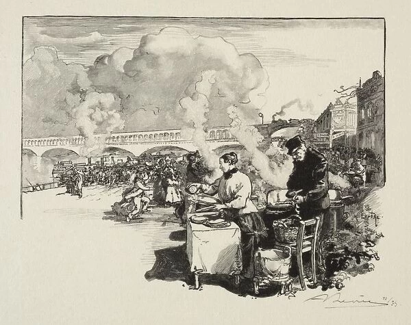 Debarcadere des bateaux-omnibus. Creator: Auguste Louis Lepere (French, 1849-1918)