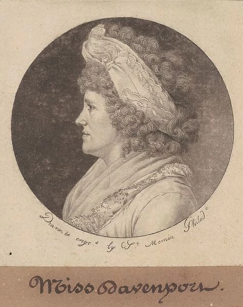 Debby Davenport, 1798. Creator: Charles Balthazar Julien Fevret de Saint-Memin